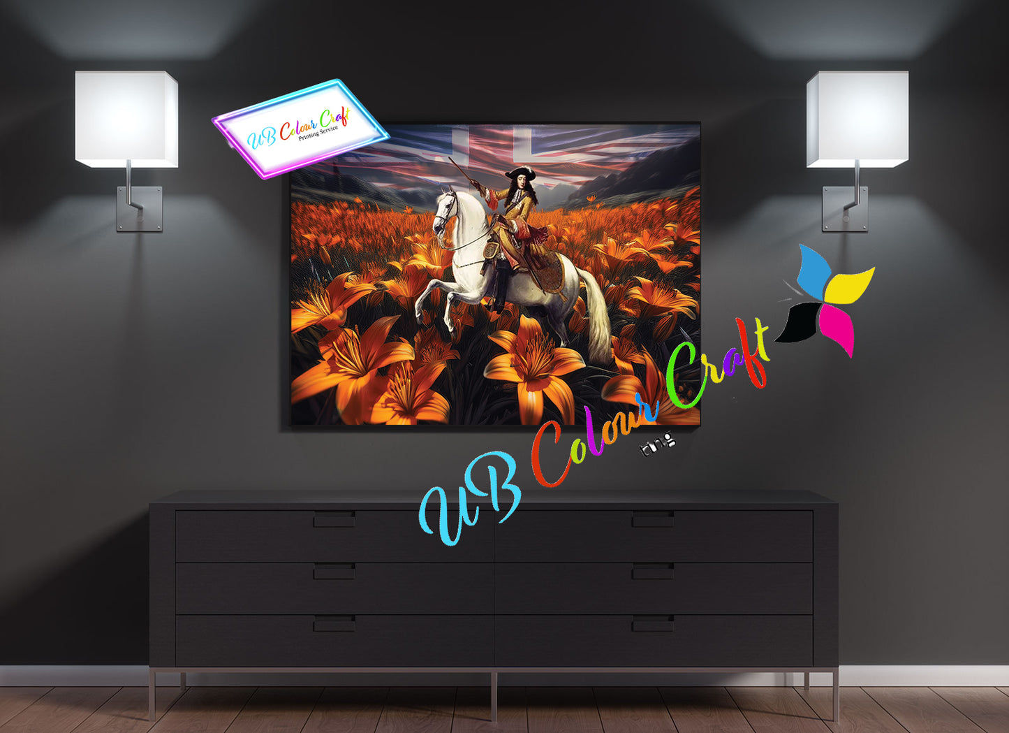 King William 111 Orange Lilly's Canvas
