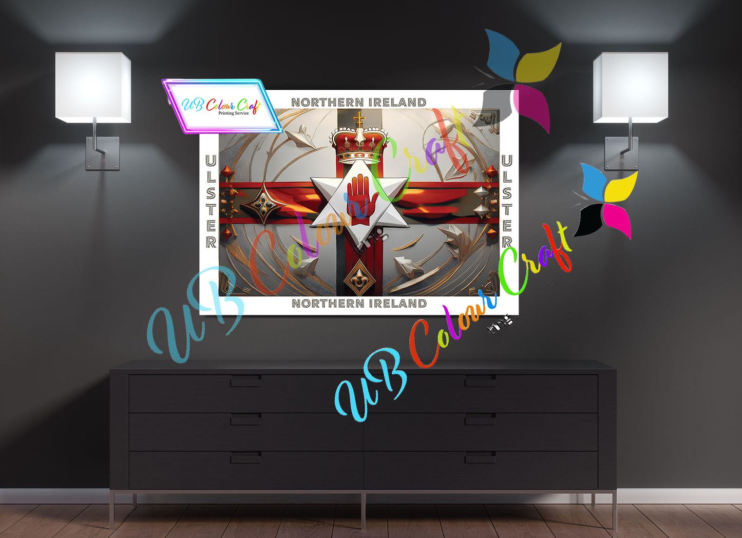 Ulster Banner with side print Canvas
