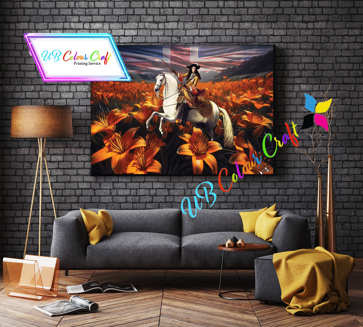 King William 111 Orange Lilly's Canvas