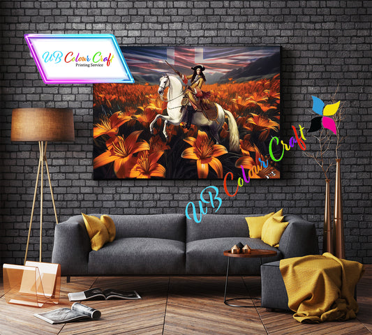 King William 111 Orange Lilly's Canvas
