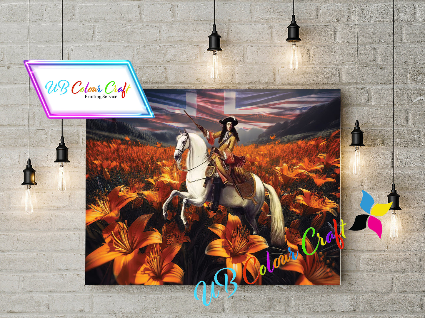 King William 111 Orange Lilly's Canvas
