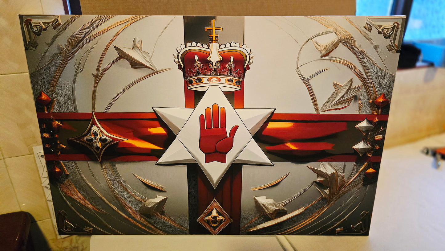 Ulster Banner with side print Canvas
