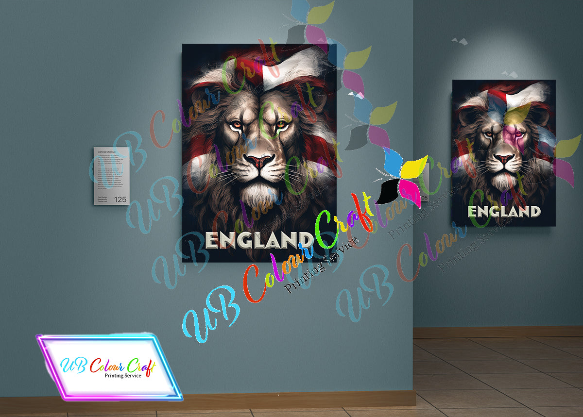 England Lion Canvas